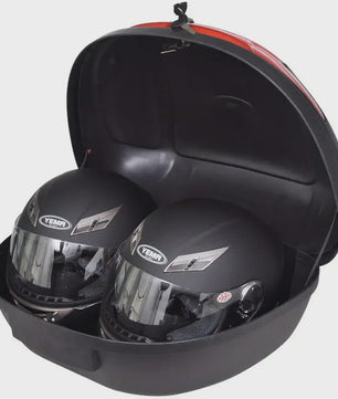 72L Motor Topcase: Waterdichte Bagagebox voor 2 Helmen - Universele Motorfiets Koffer
