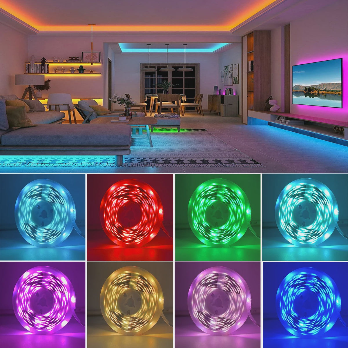 RGB LED Strip Verlichting - Flexibel, APP & Afstandsbediening - 5m t/m 30m - Sfeervolle Decoratie
