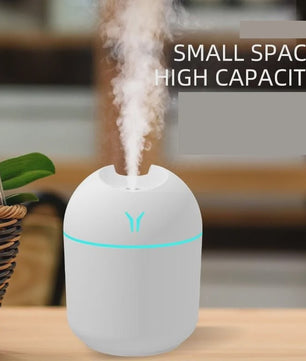 Mini USB Luchtbevochtiger & Aroma Diffuser met LED Kleurenlamp - Stille Werking