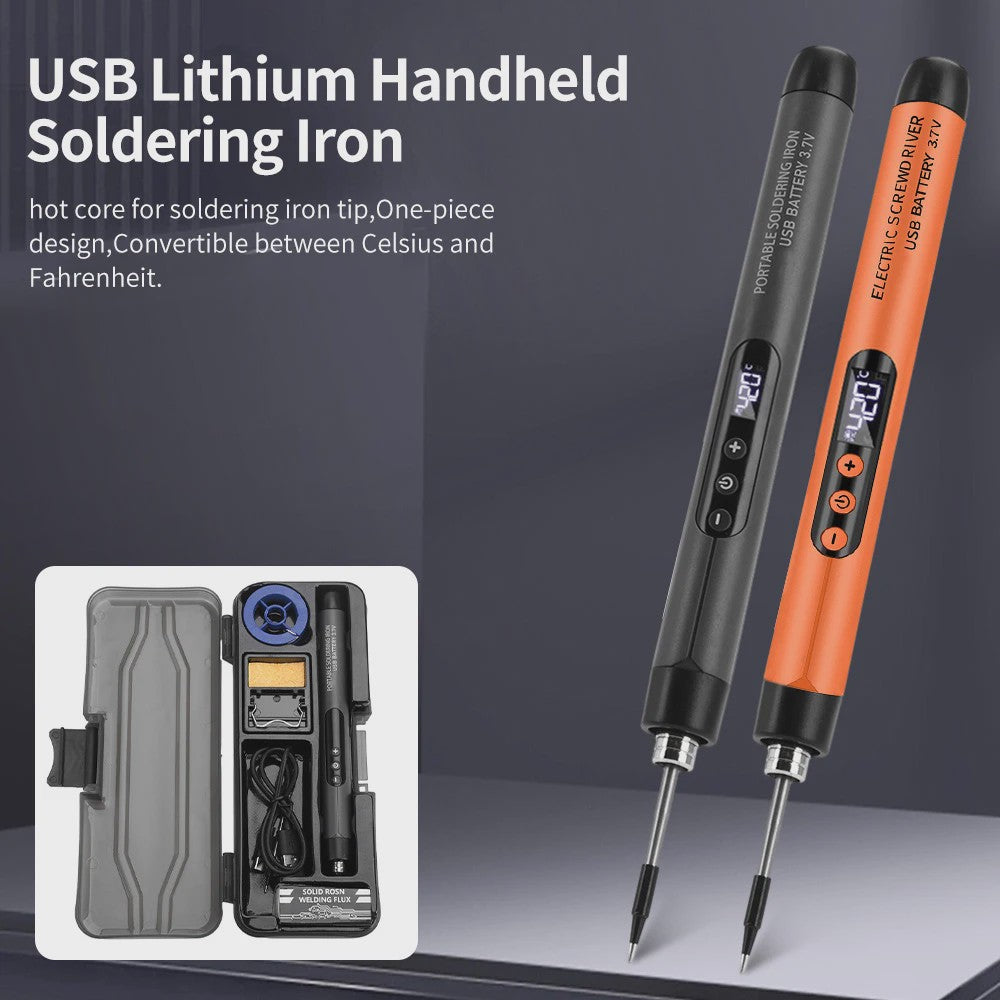 Draagbare Digitale Mini Soldeerbout Set met USB Type-C en Instelbare Temperatuur
