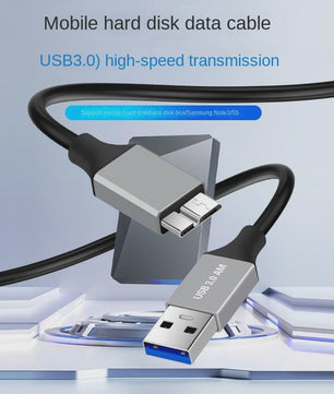 USB 3.0 Micro B Kabel voor Externe Harde Schijven en SSD's - 5Gbps Data & 3A Snelladen
