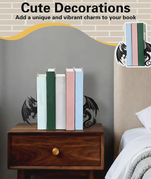 Draken Boekensteunen - Set van 2 - Wrought Iron - Decoratieve Boekenkast Organizer