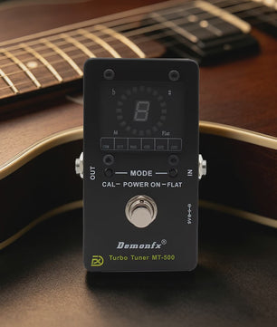 Demonfx MT-500 Turbo Tuner: Nauwkeurige Gitaar & Bas Stemmer met Programmeerbare Modi