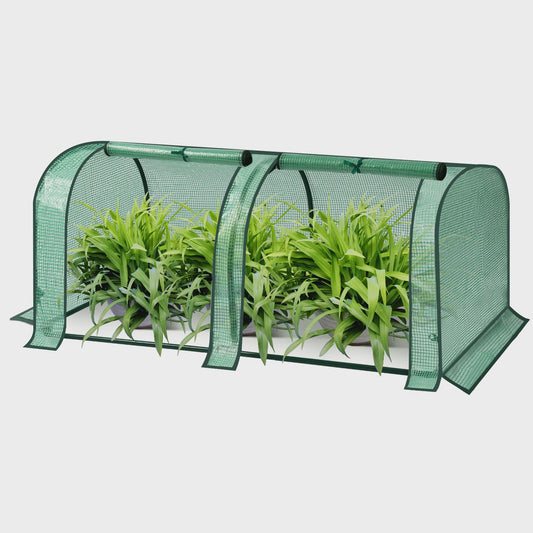 Dubbele Plantenkas Tuinkas met UV-bescherming - 130x60x50cm