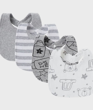 4-delige Baby Slab set met Cartoon Prints - Katoen - Voor Jongens & Meisjes