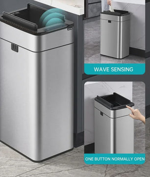 Slimme Vuilnisbak met Sensor - RVS - 20-60L - Automatisch Openen & Sluiten