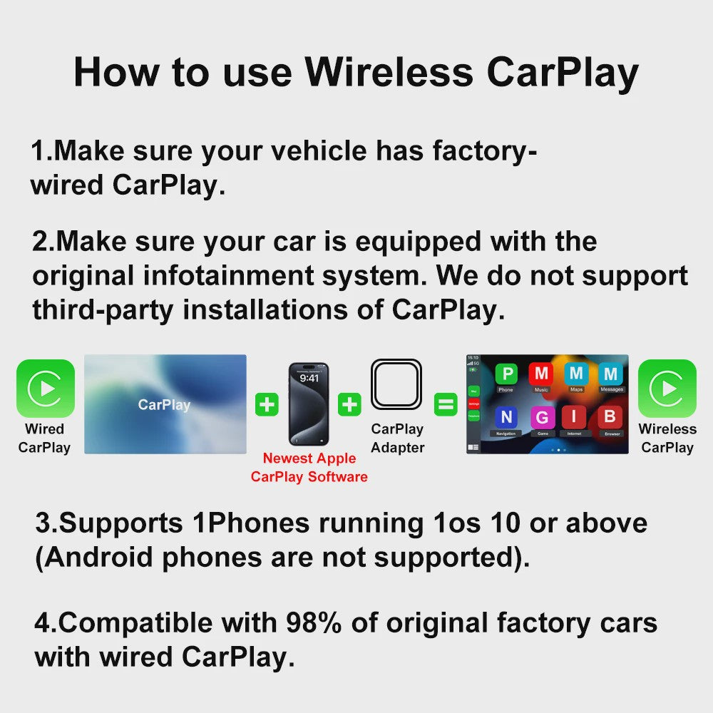 Draadloze CarPlay & Android Auto Adapter - 2-in-1 Carlinkplay Dongle