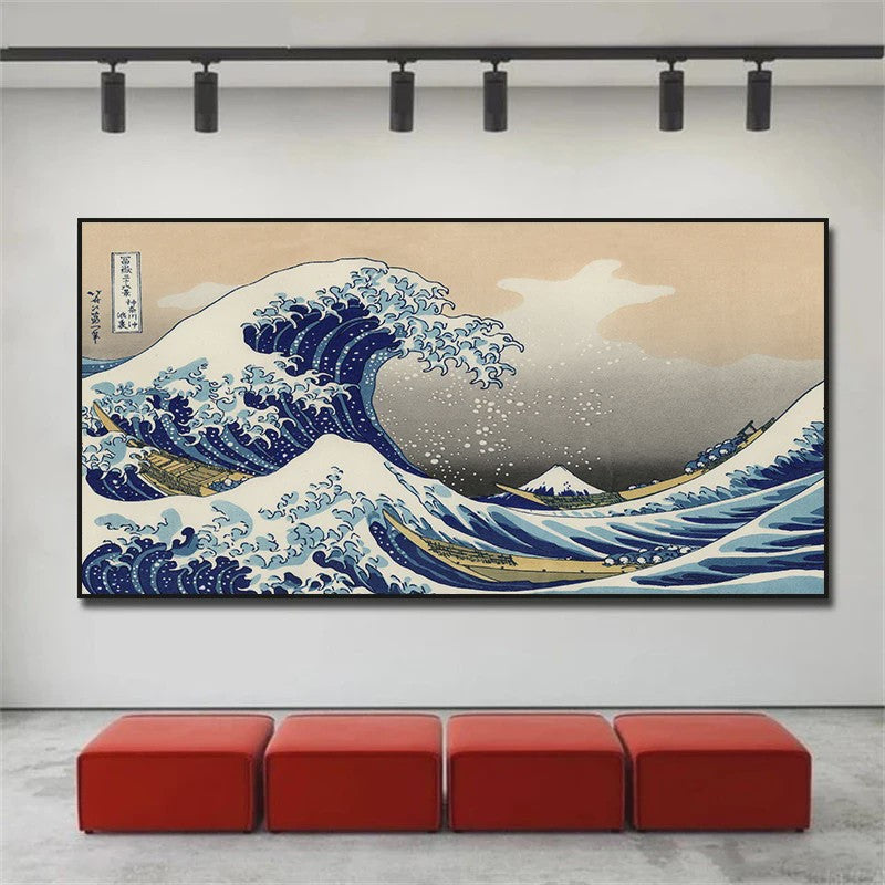 De Grote Golf van Kanagawa Ukiyo-e Canvas Schilderij - Japanse Kunst Poster