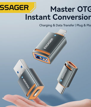 Essager USB 3.0 OTG Adapter: Type-C & USB-A naar Micro/iPhone Converter