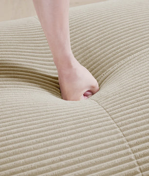 Moderne Corduroy Fauteuil Zonder Armleuningen met Kussen - SediaXL