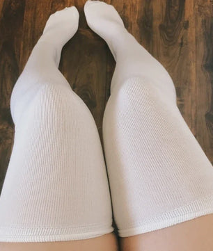 Dames Hoge Sokken Over de Knie - Zwart, Wit & Kleurrijk - Warm & Stijlvol