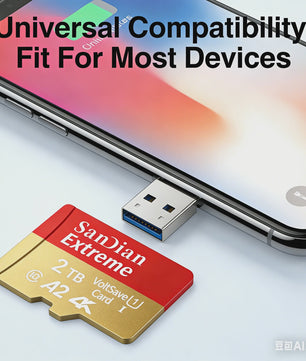 Snelle Micro SD Kaart met USB Adapter - 512GB/256GB - Hoge Snelheid Opslag voor Telefoon & Laptop
