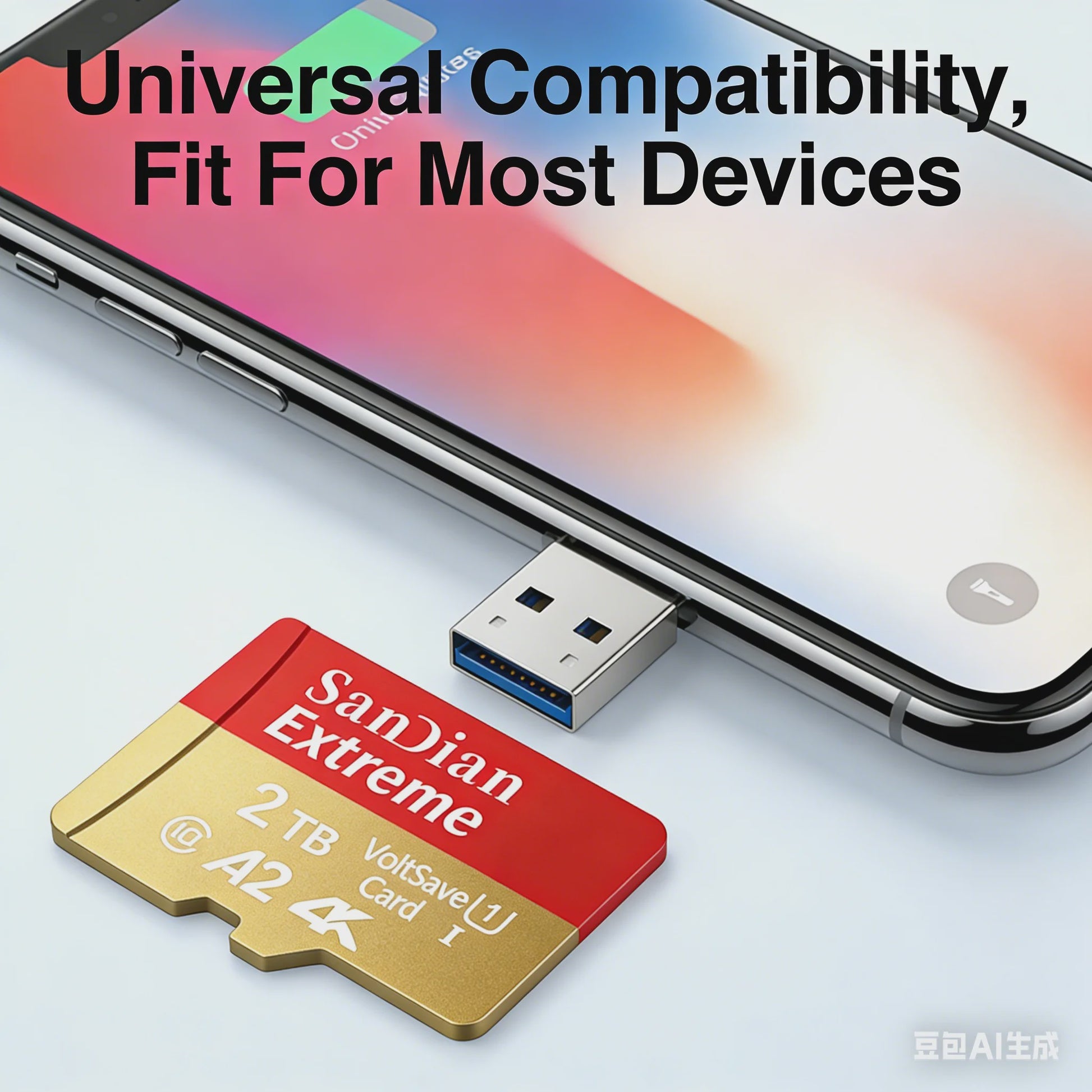 Snelle Micro SD Kaart met USB Adapter - 512GB/256GB - Hoge Snelheid Opslag voor Telefoon & Laptop