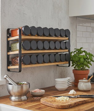 SONGMICS Kruidenrek 3 Lagen met 24 Kruidenpotjes - Keuken Organizer
