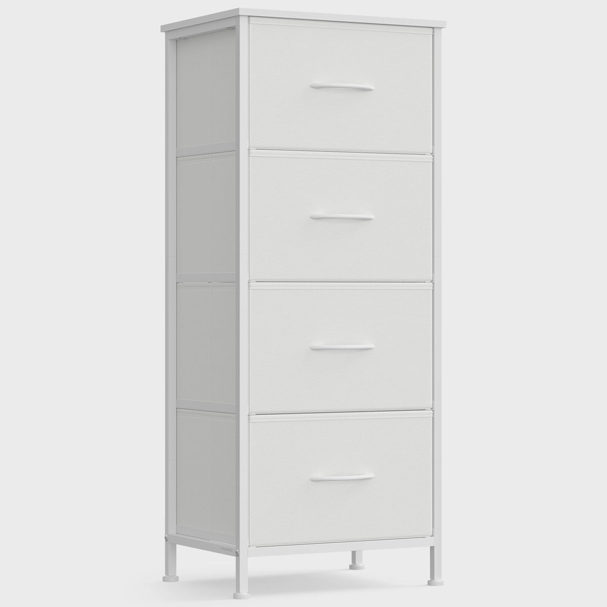 SONGMICS Ladekast met 4 Stoffen Lades - Opbergkast met Stalen Frame en MDF Topblad