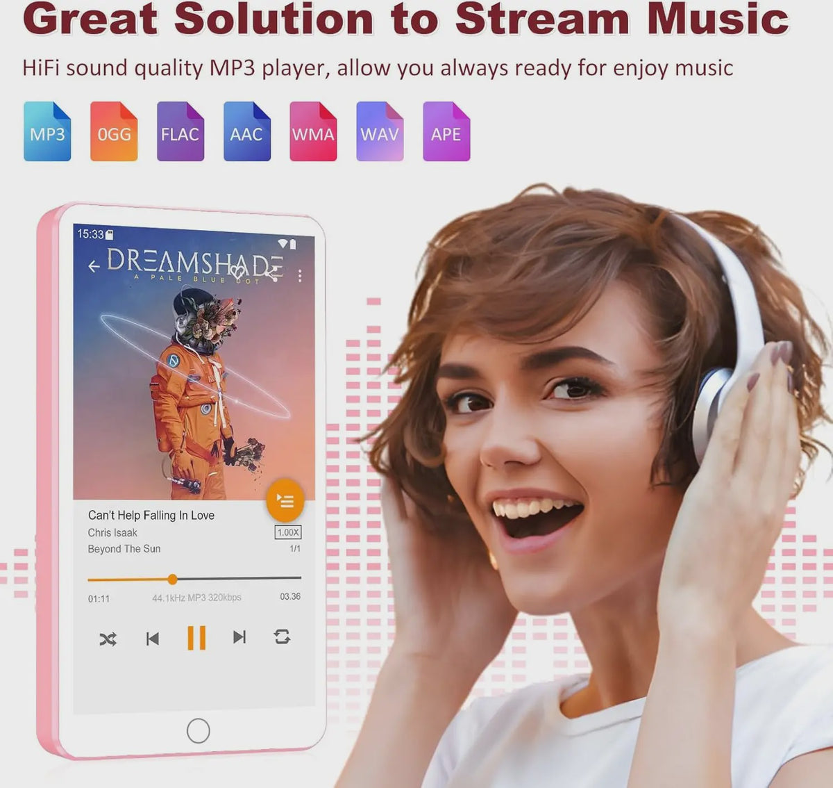 Android 13 MP3 Speler 144GB met WiFi, Bluetooth, Speakers & Spotify