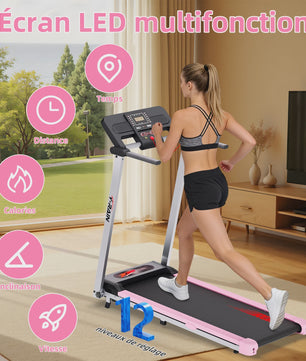 Y-Rain Opvouwbare Loopband met 12% Inclinatie, Bluetooth & App, Hartslagmeter