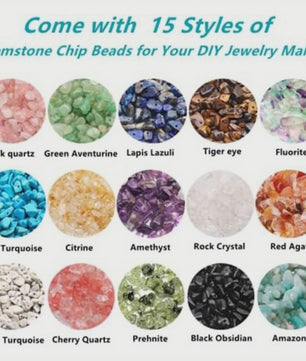 DIY Sieraden Maken Set: 450 Natuurlijke Edelsteen Chips (5-8mm) voor Armbanden & Kettingen