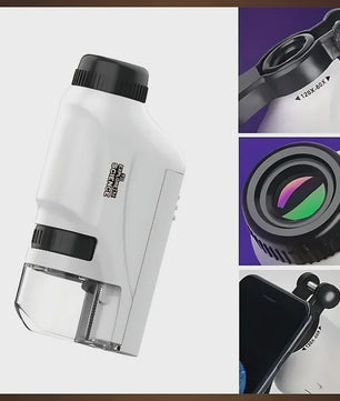 Draagbare Kinder Microscoop 60-120x met LED Licht - Ontdek de Wetenschap!