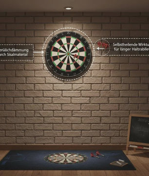 Professioneel Sisal Dartbord met 6 Darts - Toernooi Kwaliteit voor Huis, Bar & Recreatie