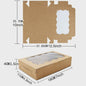 Set van 10/20 Kraft Papieren Doosjes met Venster voor Gebak, Chocolade & Cadeaus