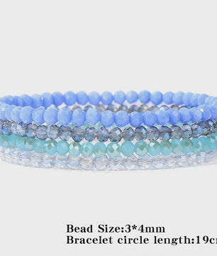 Set van 4 Kristallen Kralen Armbanden - Kleurrijk & Elegant