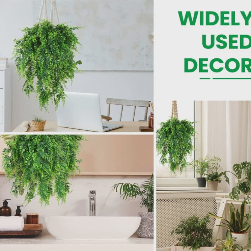 Kunstplant Hangplant 90cm - Nep Varen Slungel met Bladeren voor Decoratie
