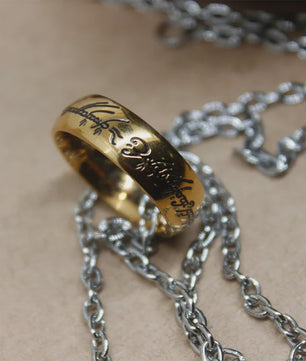 Lord of the Rings Ring van Macht - Roestvrij Staal Verlovingsring voor Mannen & Vrouwen