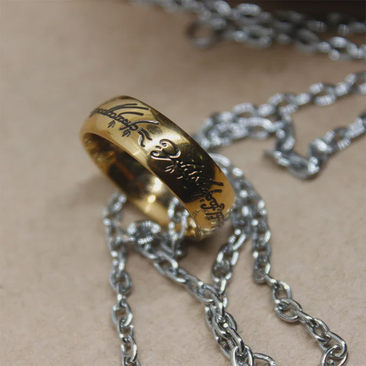 Lord of the Rings Ring van Macht - Roestvrij Staal Verlovingsring voor Mannen & Vrouwen