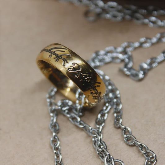 Lord of the Rings Ring van Macht - Roestvrij Staal Verlovingsring voor Mannen & Vrouwen