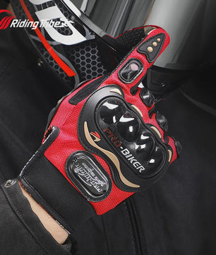 Pro-Biker Motorhandschoenen: Volledige Vinger, Anti-slip & Ademend voor Race & Fietsen