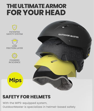 OutdoorMaster MIPS Skihelm met Aerodynamisch Design en Verstelbare Pasvorm