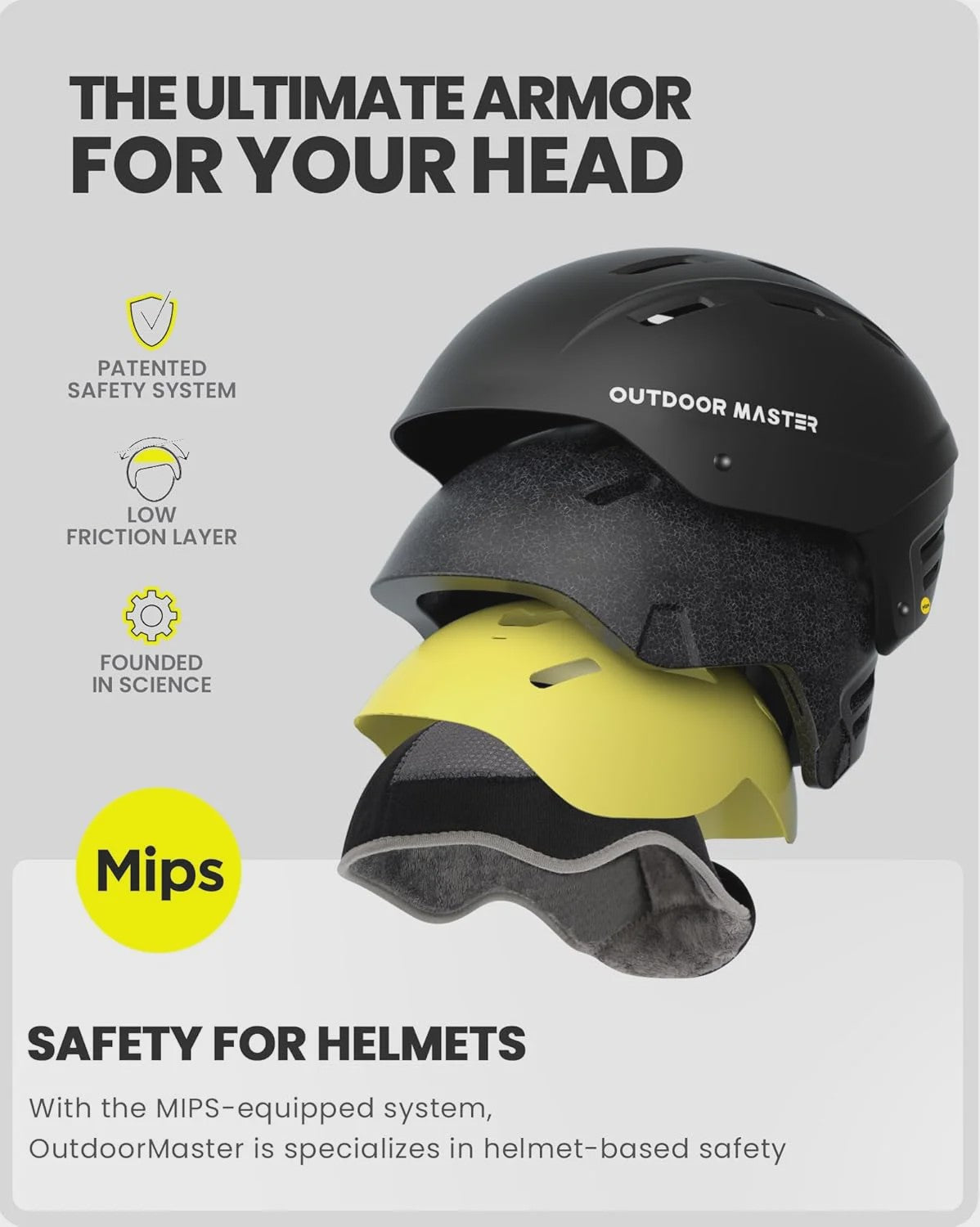 OutdoorMaster MIPS Skihelm met Aerodynamisch Design en Verstelbare Pasvorm