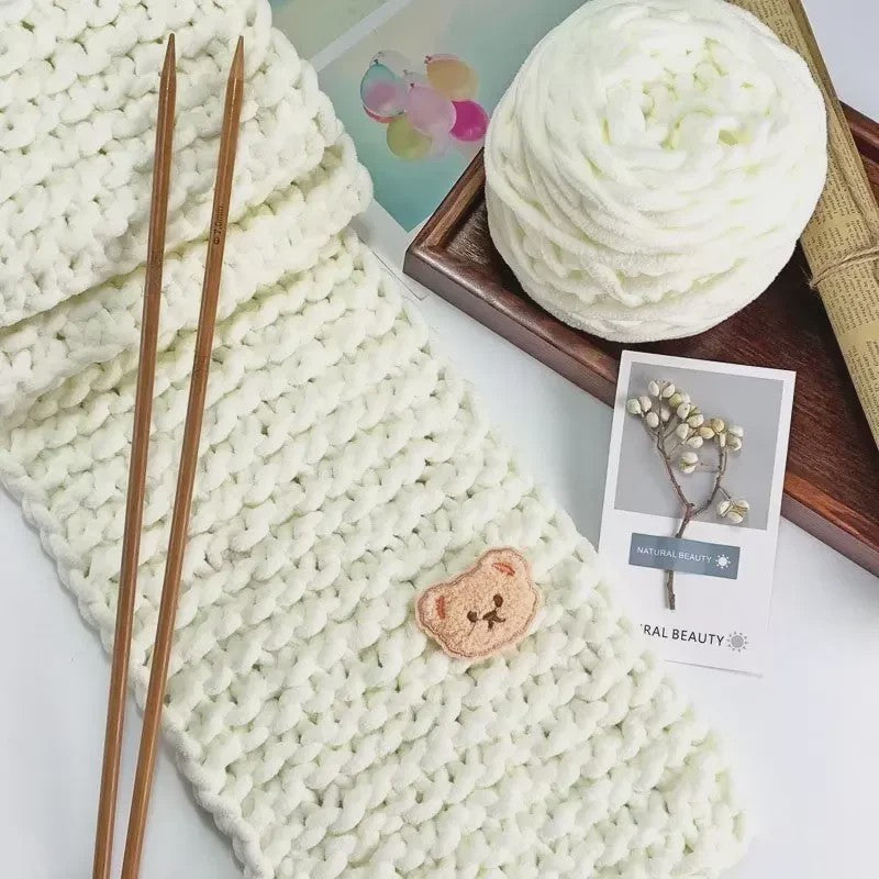 Chenille Garen 100g/bol - Super Zacht Dik Wol Garen voor Handbreien, DIY Sjaals & Projecten