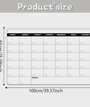 Extra Grote Herschrijfbare Wandkalender Poster - Maandplanner 100x65cm