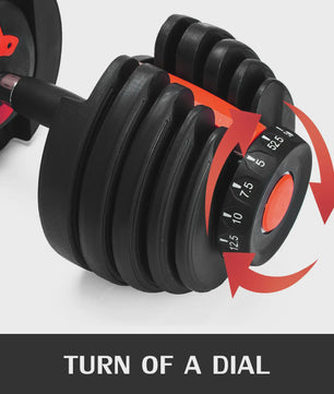 Verstelbare Dumbbell Set 2.5-24 KG - Ruimtebesparend en Veelzijdig Fitnessgewicht