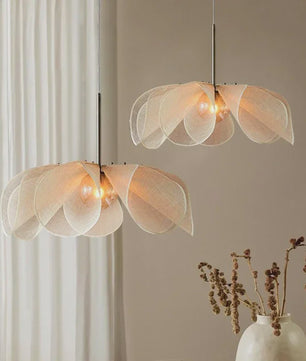 Wabi Sabi Stoffen Plafondlamp - Vintage Hanglamp voor Sfeervolle Verlichting