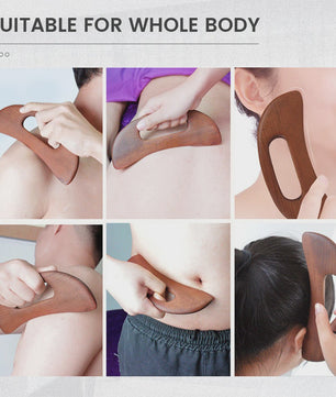 Houten Guasha Board & Lymfedrainage Massager - Ontspanning en Herstel
