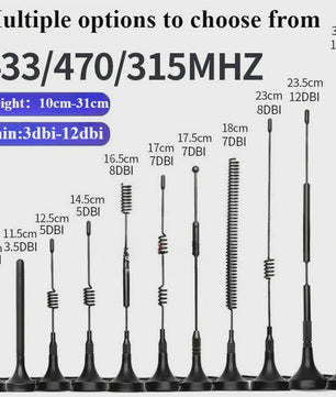Krachtige Omnidirectionele SMA Antenne 433MHz/470MHz/315MHz met 12dBi Gain en RG174 Kabel