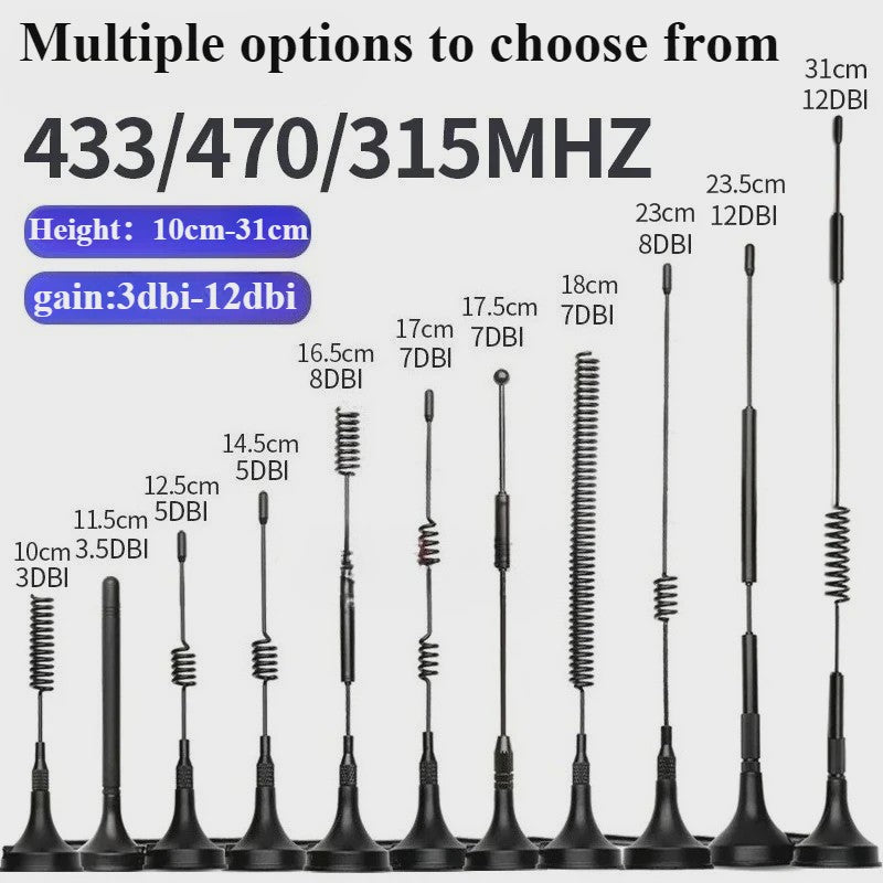 Krachtige Omnidirectionele SMA Antenne 433MHz/470MHz/315MHz met 12dBi Gain en RG174 Kabel