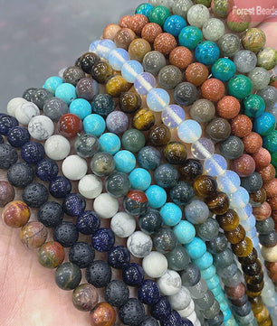 Natuurstenen Kralen Mix: Tijgeroog, Amazoniet, Agate, Kwarts & Lava - DIY Sieraden Maken