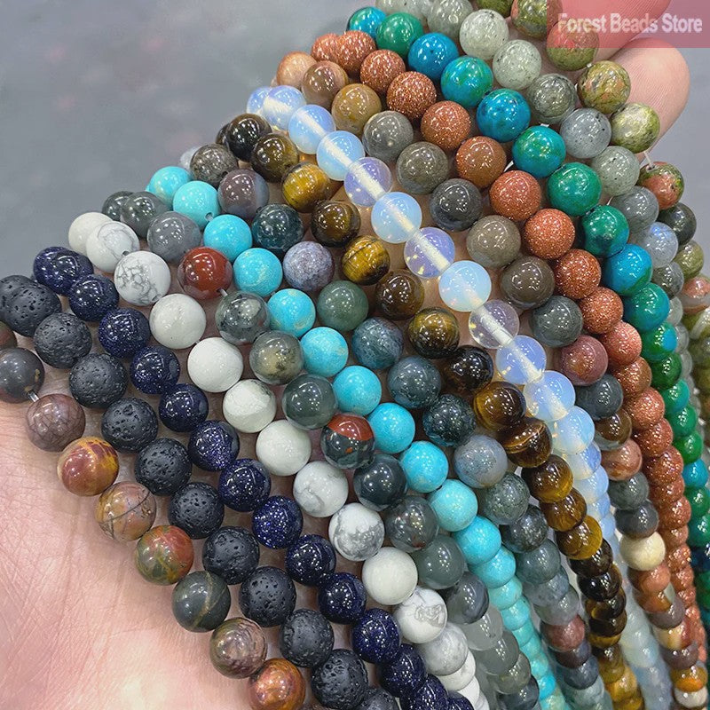 Natuurstenen Kralen Mix: Tijgeroog, Amazoniet, Agate, Kwarts & Lava - DIY Sieraden Maken