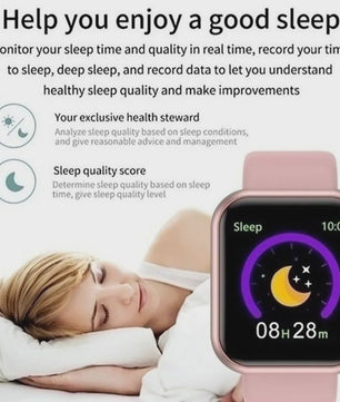 Smartwatch Y68 D20: Multifunctioneel met Bluetooth, Fitness Tracking & Slaapmonitor