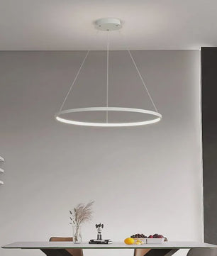 Moderne Ronde LED Plafondlamp Zwart/Wit - Dimbaar Hanglamp voor Keuken en Woonkamer