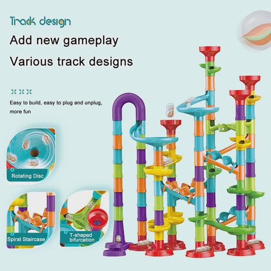 Montessori Marble Run Bouwset - Interactief Educatief Speelgoed voor Kinderen