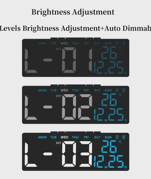 Moderne LED Digitale Wekker met USB, Temperatuur, Datum & Dual Alarm - Automatisch Dimbaar