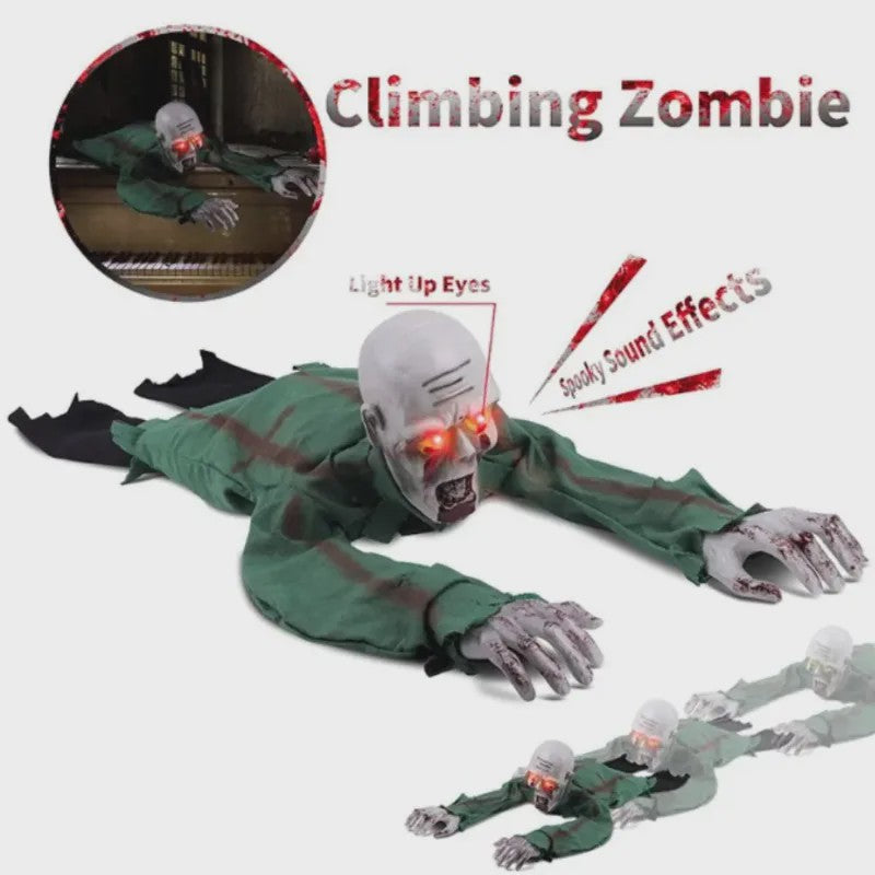 Spookachtige Kruipende Halloween Zombie met Lichtgevende Ogen en Geluid