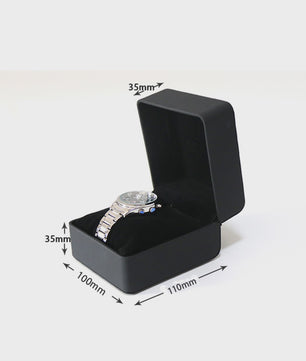 Stijlvolle Zwarte Horloge Cadeaubox - PU Leer, Inclusief Kussen - Perfect voor Mannen