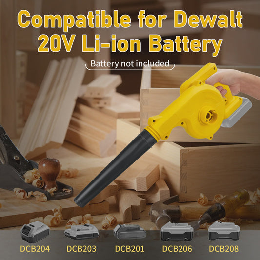 Snoerloze 2-in-1 Bladblazer & Stofzuiger - Krachtig, Draadloos, Compatibel met Dewalt 20V Accu
