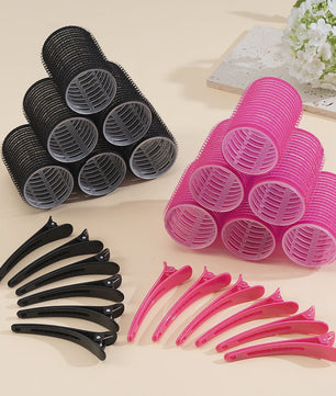 24 Stuks Zelfklevende Haarrollers: Creëer Volume & Krullen Zonder Hitte - DIY Styling Tools